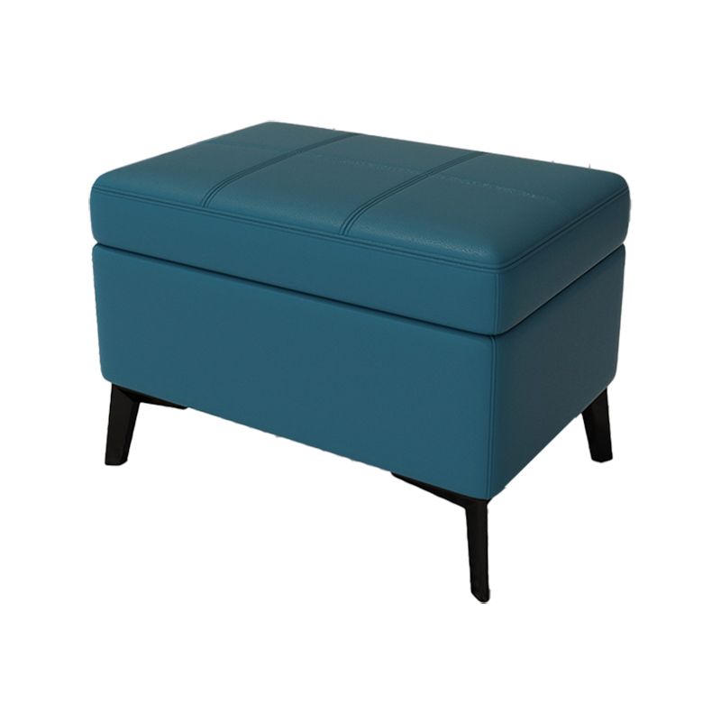 Rectangle Storage Ottomans Contemporary Leather Storage Ottomans with Legs