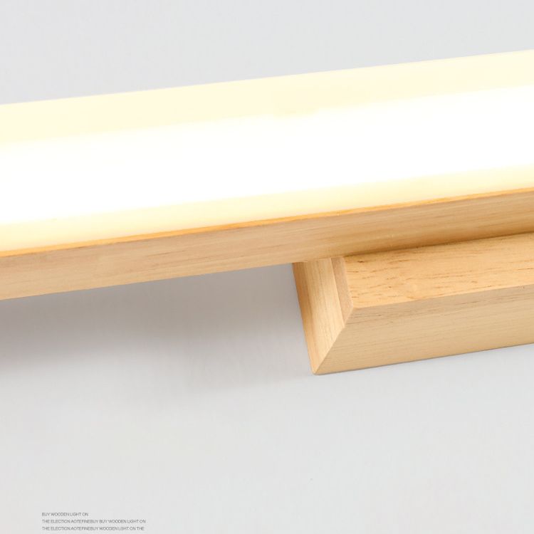 Nordic Simple Wood Mur Vanité Lumière Lumière et luminaire de vanité résistante au brouillard
