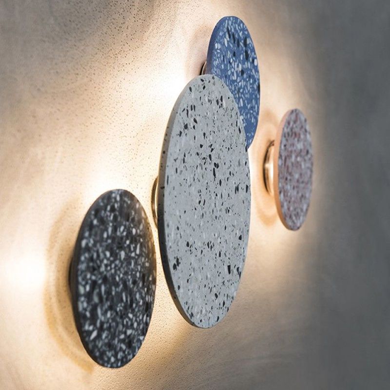 Stone Wall Mount Light Modern LED Wall Sconce Light with Stone Shade for Living Room