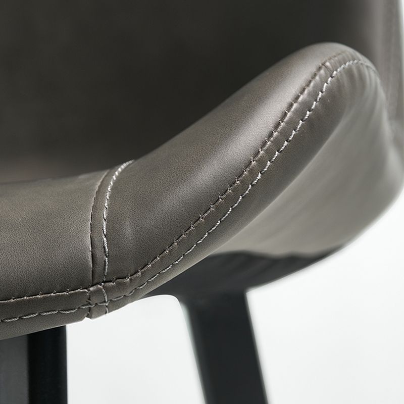 Sillas de comedor estilo moderno Sillas auxiliares sin brazos para cocina con patas de metal