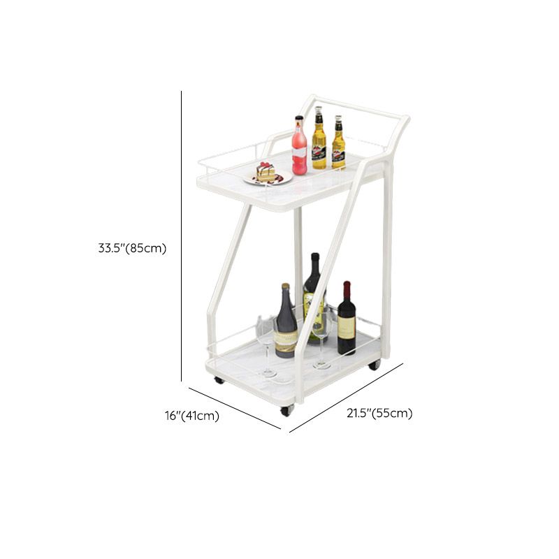 Open Storage Modern Prep Table Home Dining Rolling Prep Table