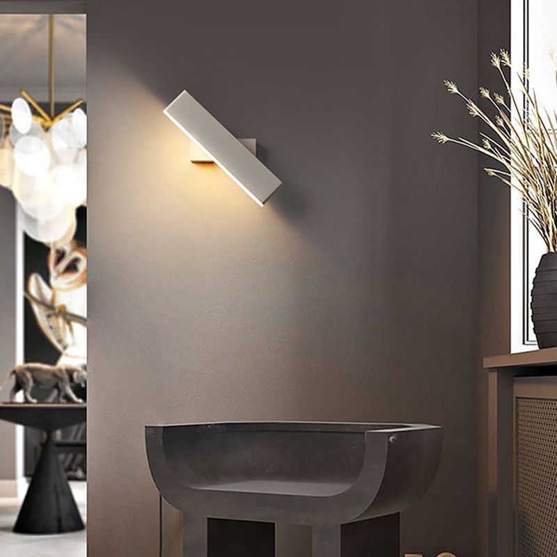 Modern Simple Wall Light Rectangle Shape Wall Lamp with Acrylic Shade for Bedroom