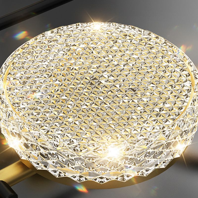 Modern Style Sputnik Semi Flush Mount Ceiling Light Multi Lights Metal Semi Flush Chandelier
