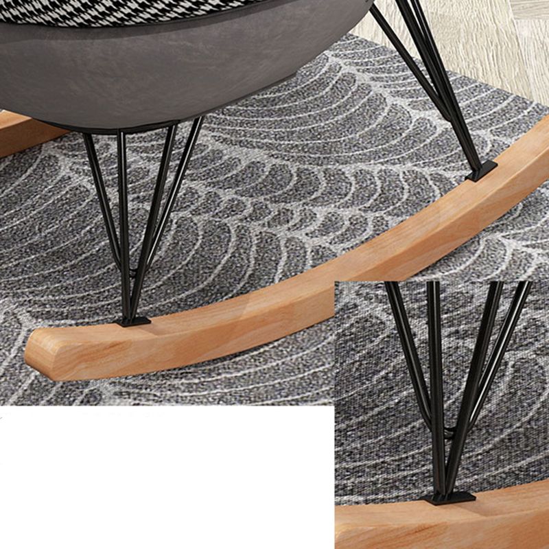 Modern Style Nursery Rocking Chair Indoor Sofa Rocking Chair with Cushion and Ottoman