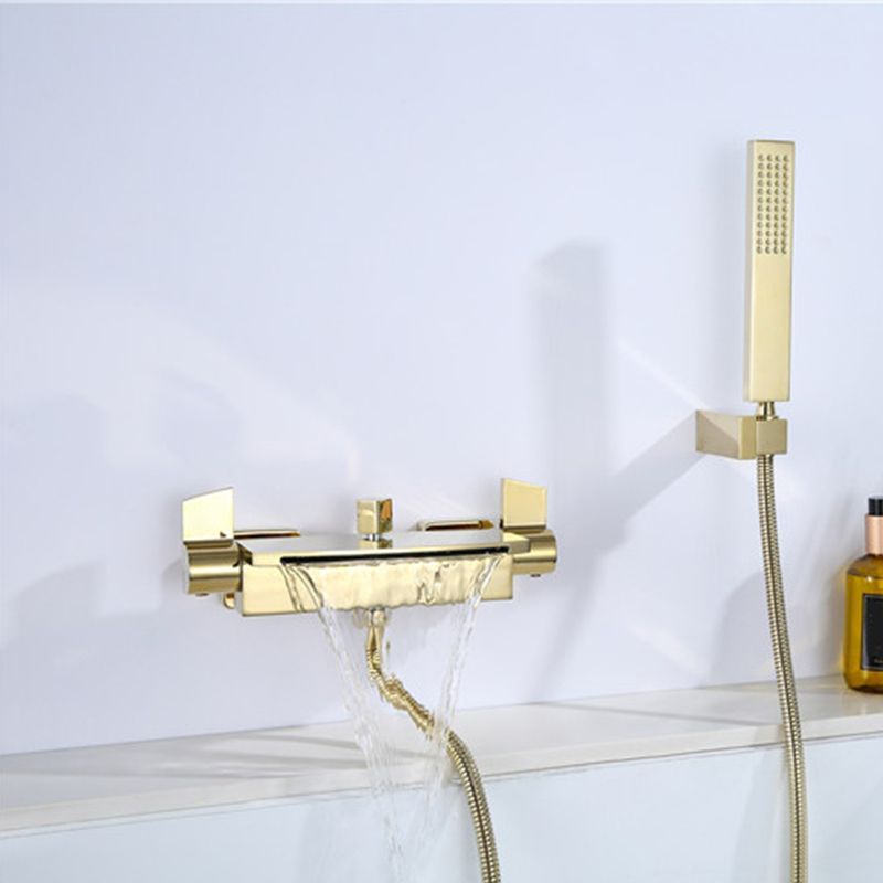 Bathtub Faucet Waterfall Rod Handle Wall Mounted Bathroom Faucet