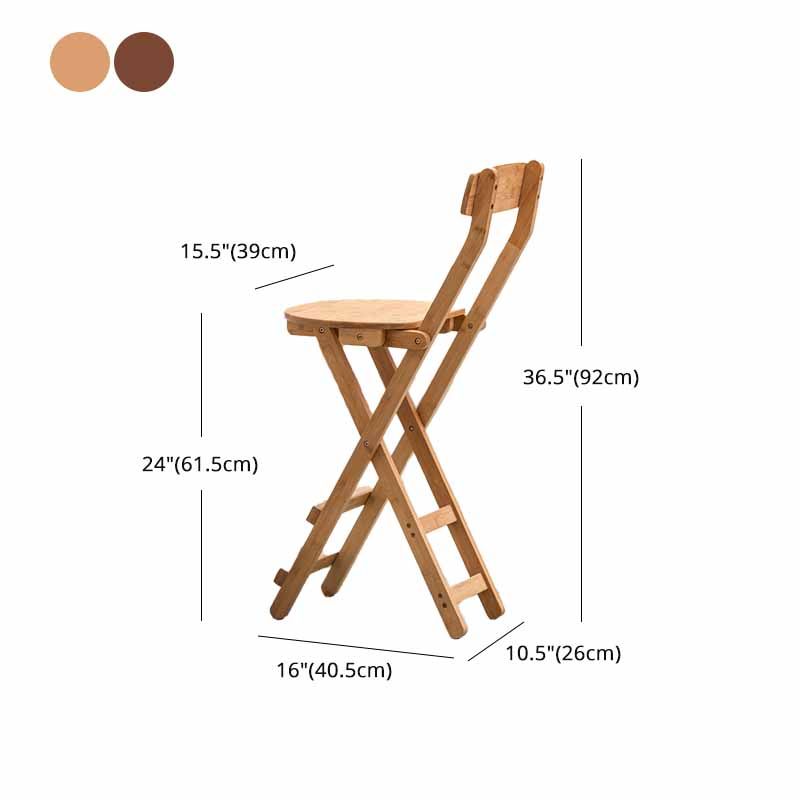 Minimalismus-Barhocker mit Holzrückenlehne für den Innenbereich, zusammenklappbare Thekenhocker, 1 Stück
