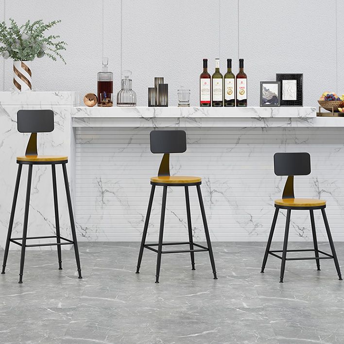 Industrial Style Bar-stool Metal Legs Counter Stool for Kitchen Bar