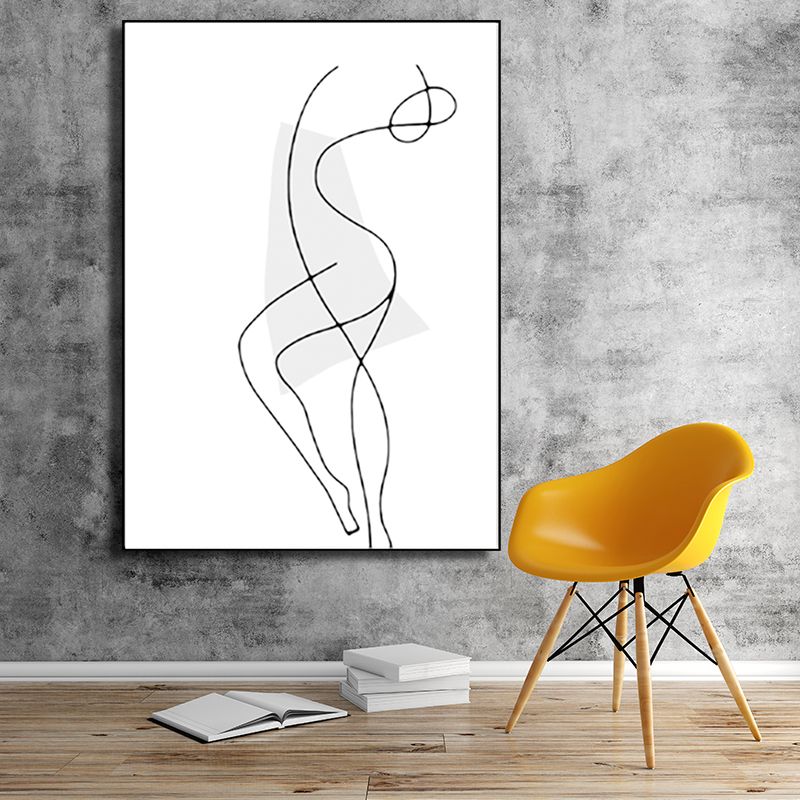 Dancing Figure Image Wall Decor Nordic Textured Bedroom Canvas, Multiple Size Options