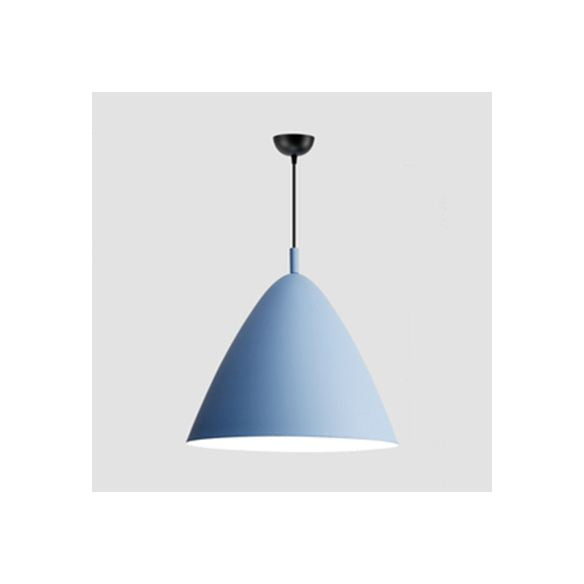 Nordic Candy Colored Pendant Fixture Pyramid Shade 10.5/13/16 Inch Wide One Light Aluminum Hanging Light for Cafe