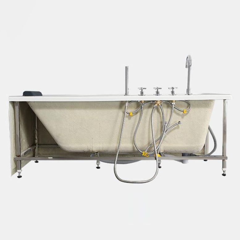 Modern 27.56-inch Wide Acrylic Tub Soaking Back to Wall Bathtub
