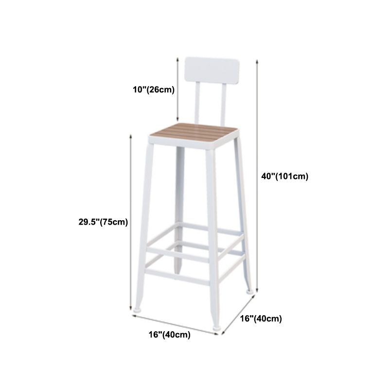 Rectangle Footrest Pub Dining Set 1/4/5 Pieces Outdoor Industrial Bar Pub Table Set
