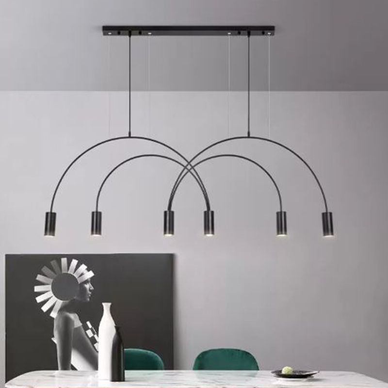 Moderner Stilzylinder hängende Anhänger Lichter Metall 6 Licht Anhänger Beleuchtungskarten