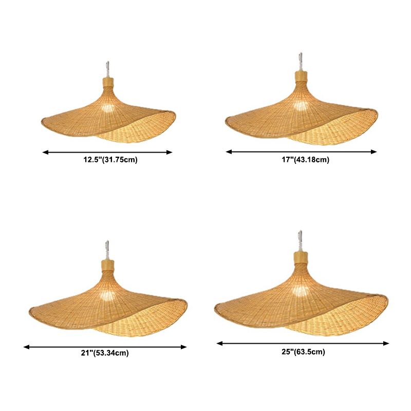 Minimalist Handmade Pendant Light, Cowboy Hat Shade 1-Light Pendant Lighting