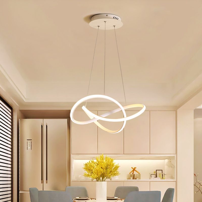 Modern Twist Suspended Lighting Fixture Metallic Pendant Lighting Fixtures for Restaurant