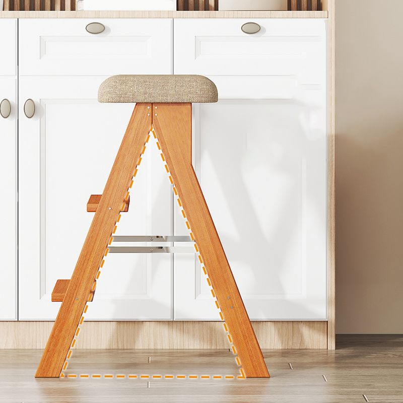 Modern Folding Bar Stool Wooden Backless Bar Stools for Dining Room