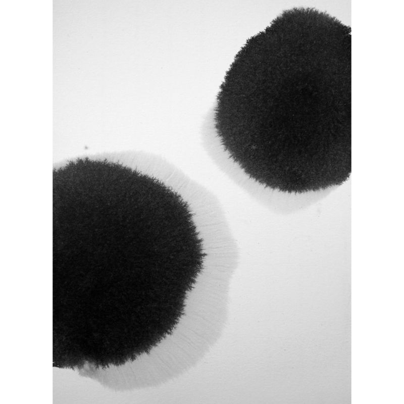 Minimalist Ink Brushstroke Wall Mural Black and White Waterproofing Wall Decor for Room