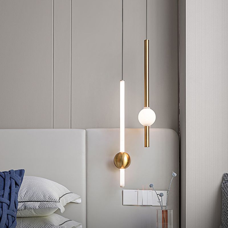 Salle de salle à manger minimalisme de pendentif en fer linéaire