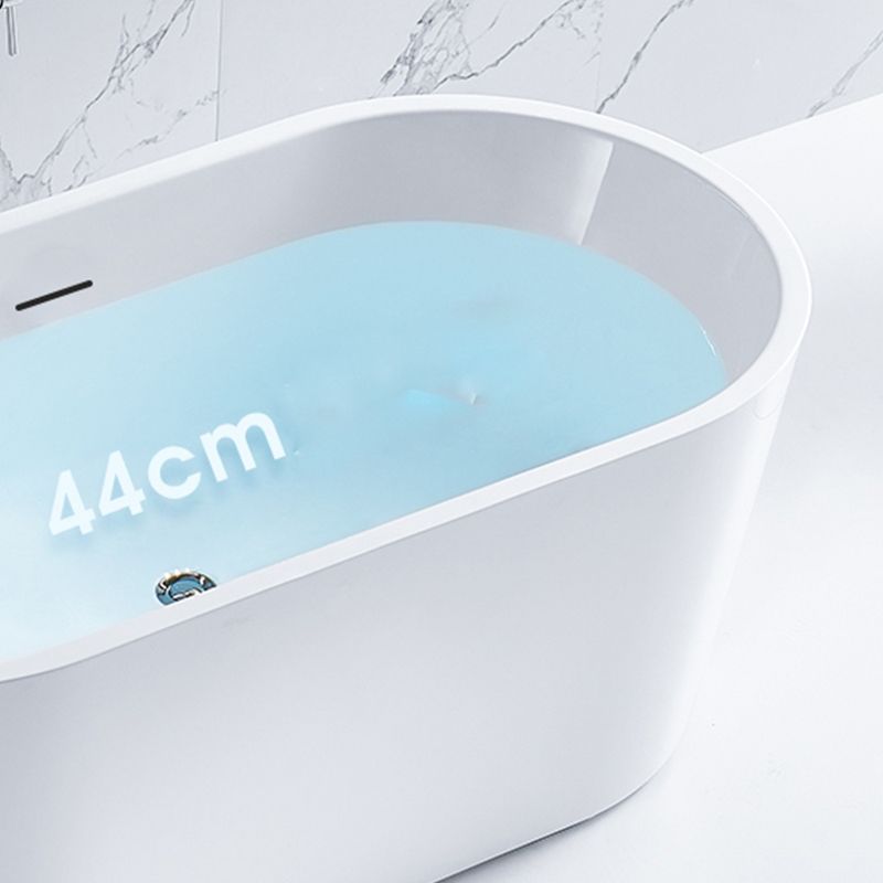 Acrylic Soaking Bathtub Antique Finish Stand Alone Oval Bath Tub