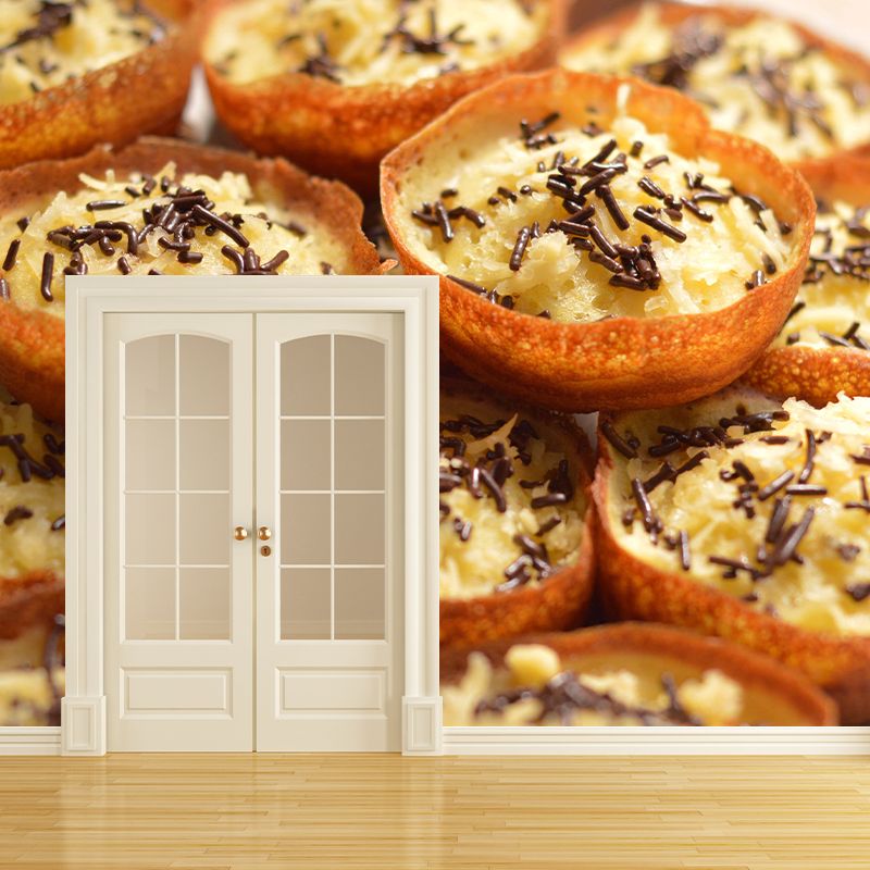 Delicious Food Mural Wallpaper for Dessert Shop Decoration, Customized Size Available