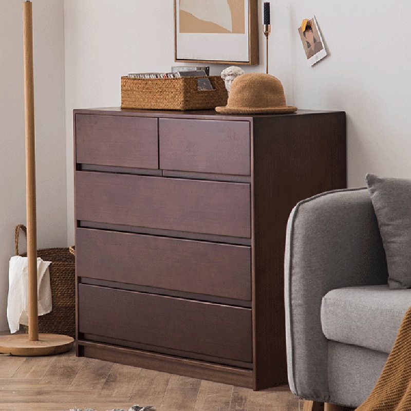 15.74" Wide Modern Accent Chest with 5/6Drawers Wood Rectangle Chest