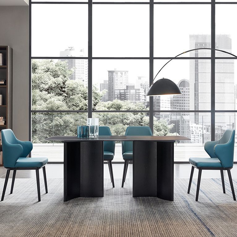 Modern 1/2/5/7 Pieces Furniture Stone Rectangle Dining Chairs Set in White