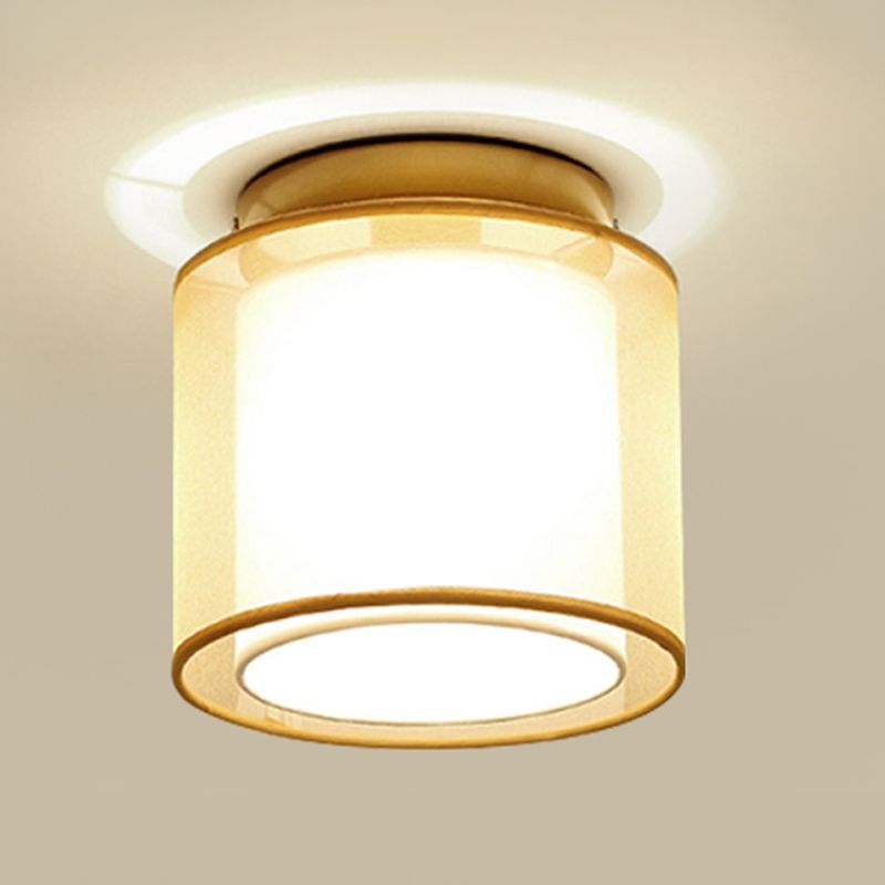 Square/Round Flush Mount Chinese Style Fabric Flush Ceiling Light for Dining Room