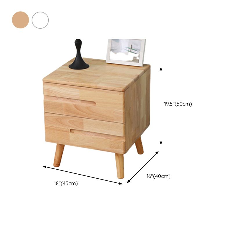 Modern Kids Bedside Table Flat Top Kids Nightstand with Drawers