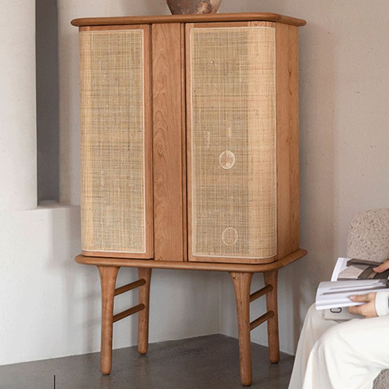 Rectangle Storage Cabinet Solid Wood Standard Cabinet with Doors