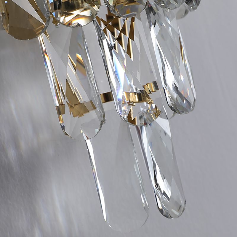 Postmodern Wall Light Geometric Crystal 16" High Wall Sconce for Bedroom