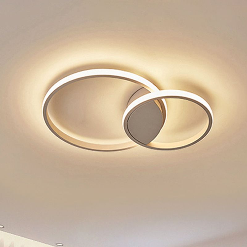 14 "/19" /21.5 " Wide Circolare Corridoio Flush Mount Light Acrilico LED Semplicità Soffitto Fixture, White Light
