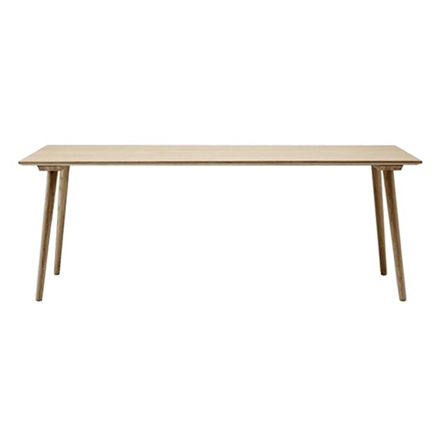 Rectangle Shape Wood Color Dining Table Solid Wood Table Minimalist with 4 Legs