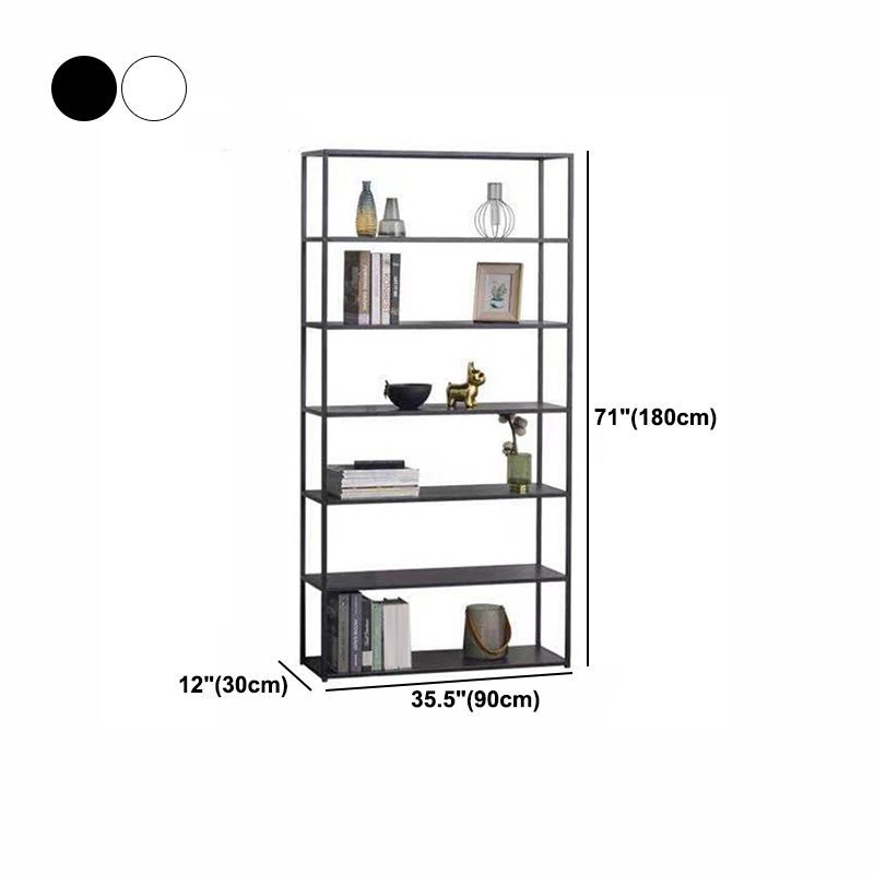 Industrial Style 5-Shelf Bookshelf Open Shelf Bookcase for Home Office
