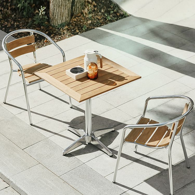 Boho Style Dining Set Wooden Square Top 1/3/5 Pieces Dining Set