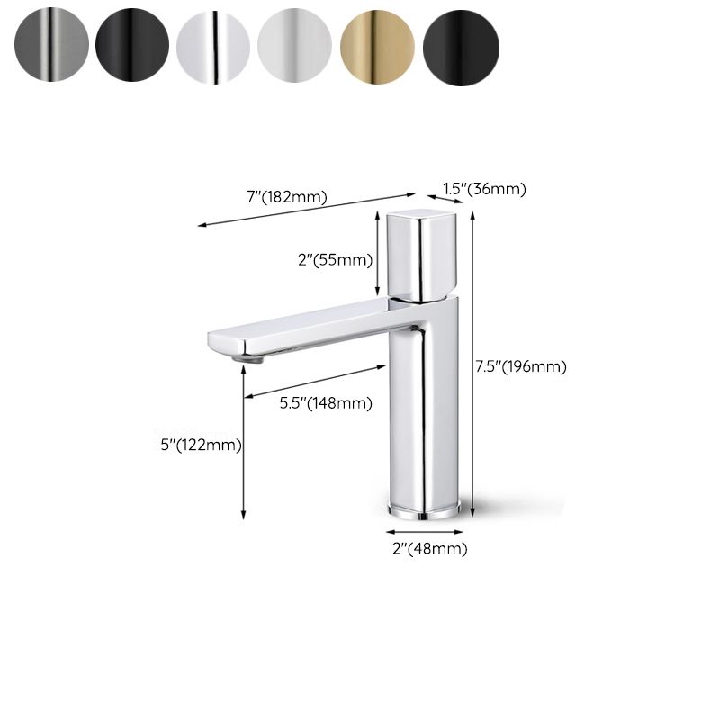 Modern Knob Handle Sink Faucet White Brass Bathroom Sink Faucet