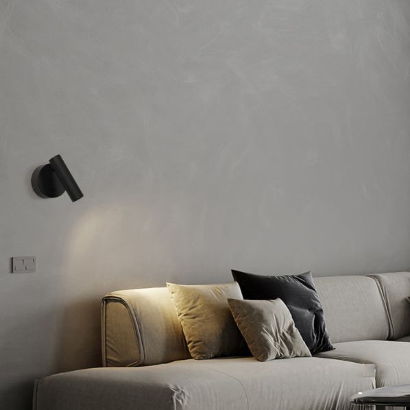 Modern Concise LED Wall Lamp Aluminium Circular Reading Wall Sconce for Bedroom