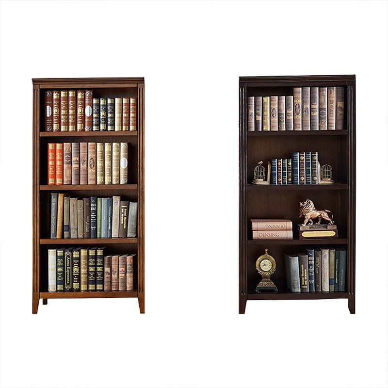 Contemporary Closed Back Standard Bookshelf Wooden Bookcase for Study Room
