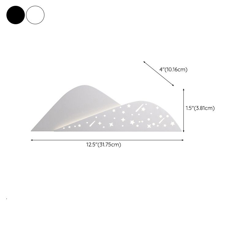 Modern Metal Wall Sconce Geometric Shape Wall Light with Acrylic Shade for Bedroom