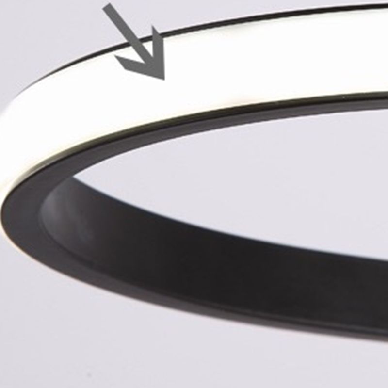 Moderne eenvoud LED hanglamp aluminium lineaire hangende lamp met acryl schaduw