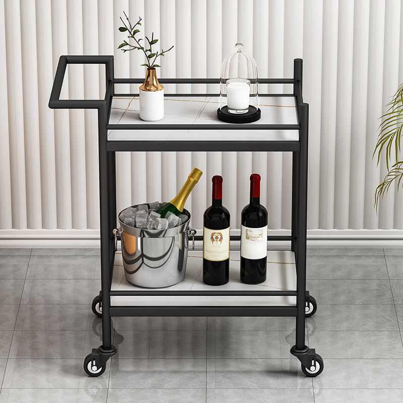 29.52" High Rolling Contemporary Prep Table Stone Prep Table