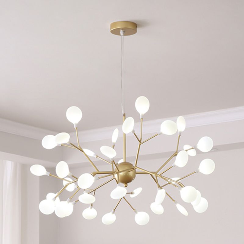 Unique Shape Hanging Chandelier Modern Style Metal Multi Light Hanging Lamp for Bedroom