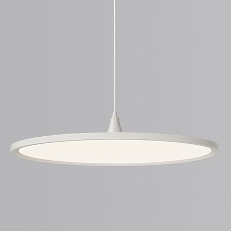 Acrylkreiskreis LED -Anhänger Licht in moderner Einfachheit lackiertes Aluminiumhängelampe für Schlafzimmer