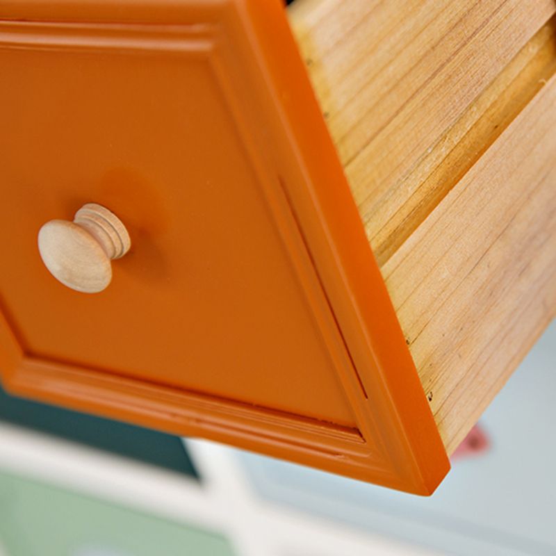 Coastal Storage Chest Dresser Solid Wood Dresser , 14.82-inch Width