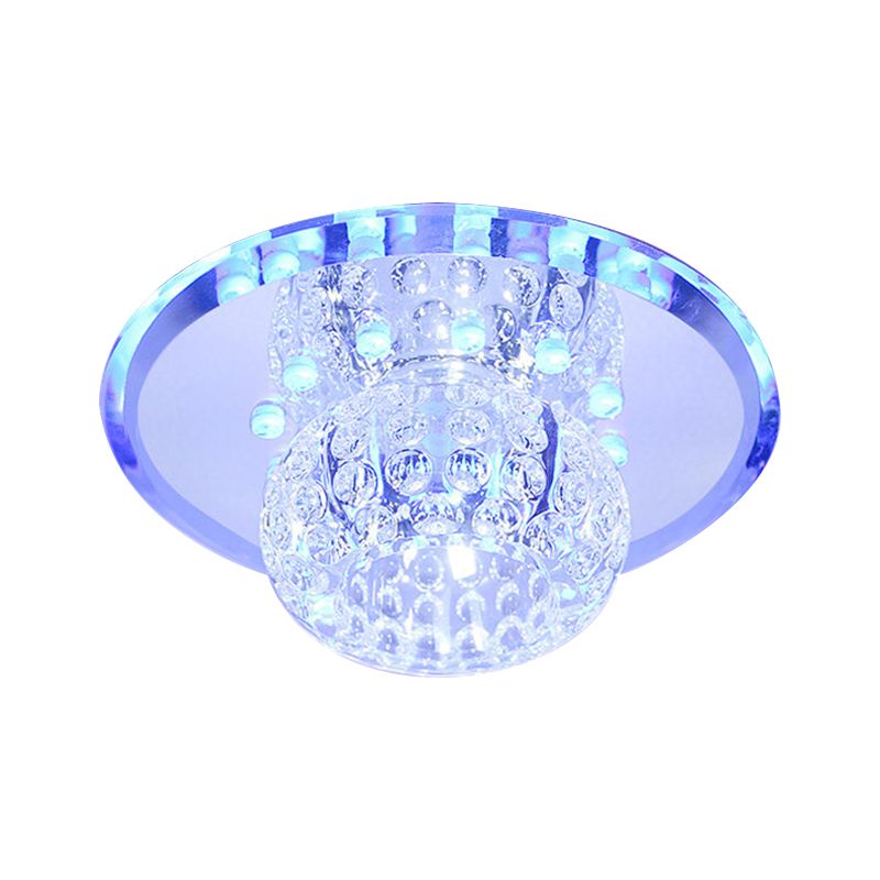 Ovaal helder kristal Orb plafondlamp Minimalistisch LED-ganginbouwspot voor gang