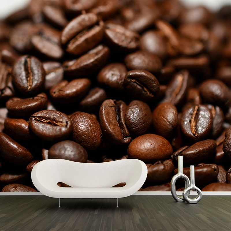 Coffee Beans Mural Wallpaper for Coffee Shop Decor, Custom Size Available