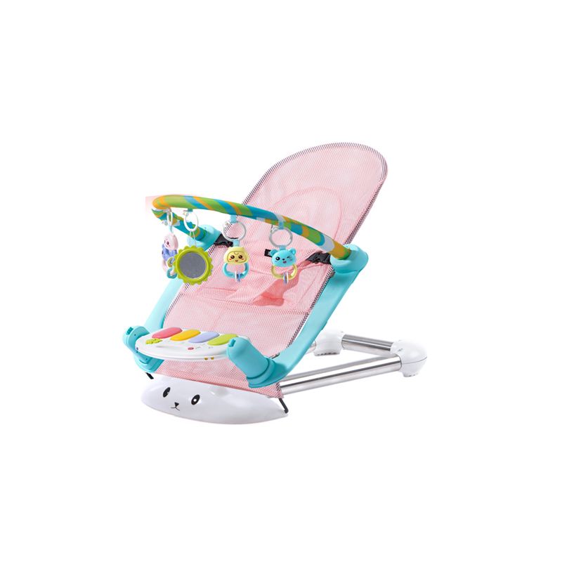 Metal Rocking Baby Crib Cradle Electric Oval Cradle With  Toys
