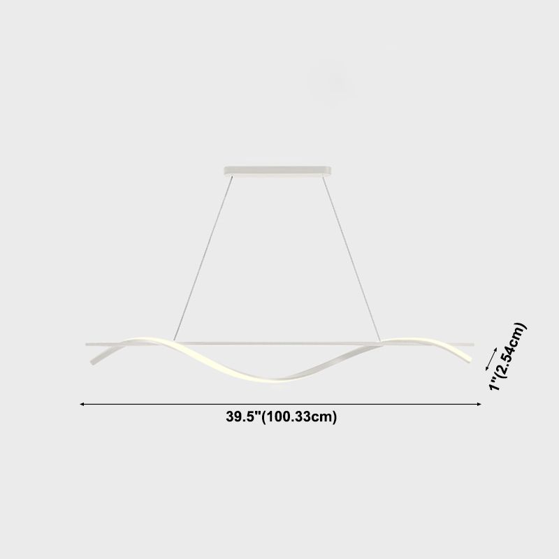 Simple Characteristic Modern Style LED Hanging Island Pendant Light for Dining Room