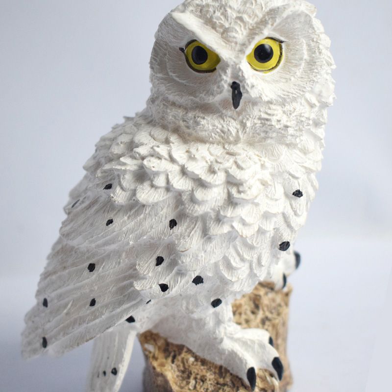 Owl Shaped Courtyard Solar Ground Lighting Resin Contemporary LED Landscape Light