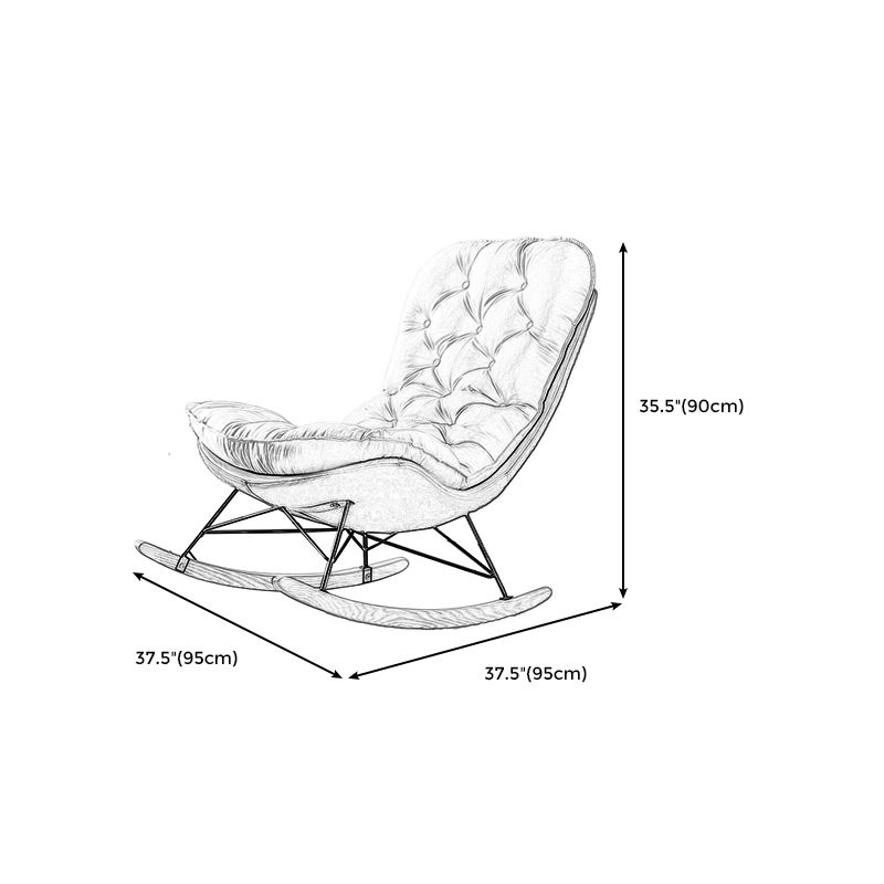 Armless Accent Chair 37.40" L x 37.40" W x 35.43" H Tufted Back Lounge Chair