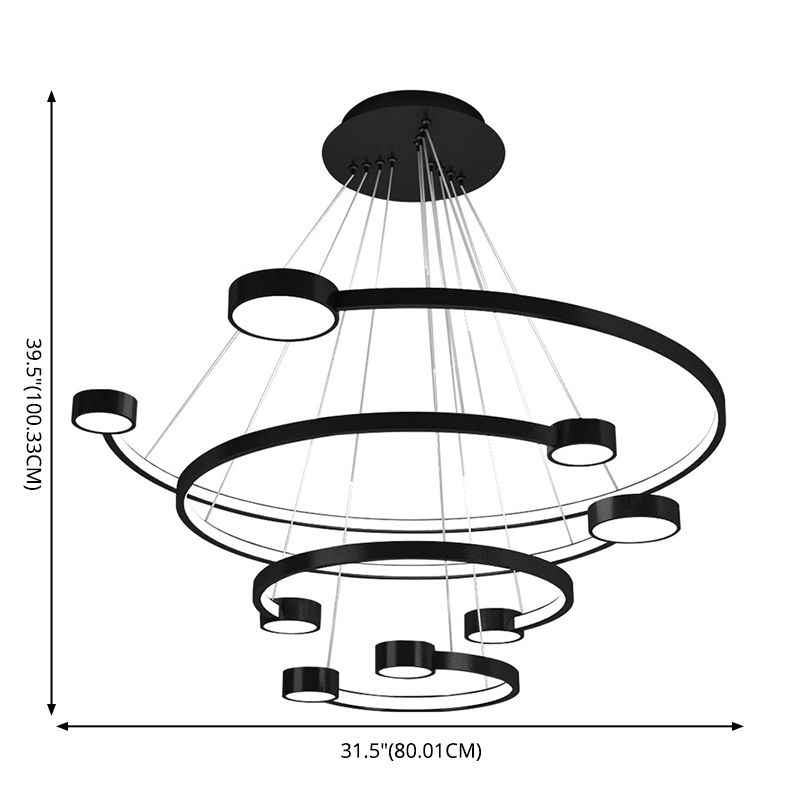 Multi-Layer Ceiling Pendant Light Modern Metal Hanging Lights
