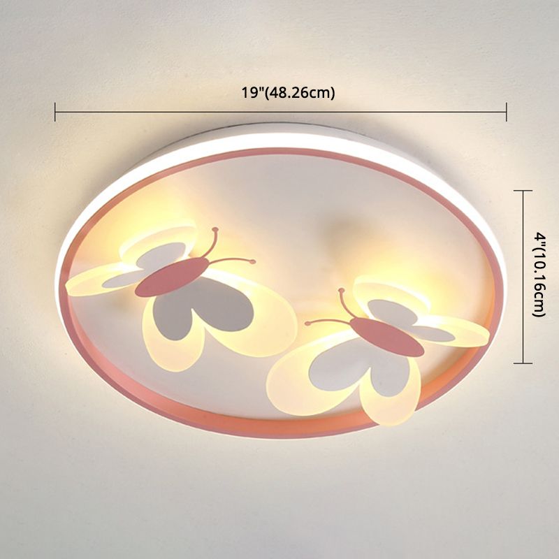 Butterfly Flush Mount Plafoniera Illuminazione A Soffitto Lampadario Acrilico per Camera da letto